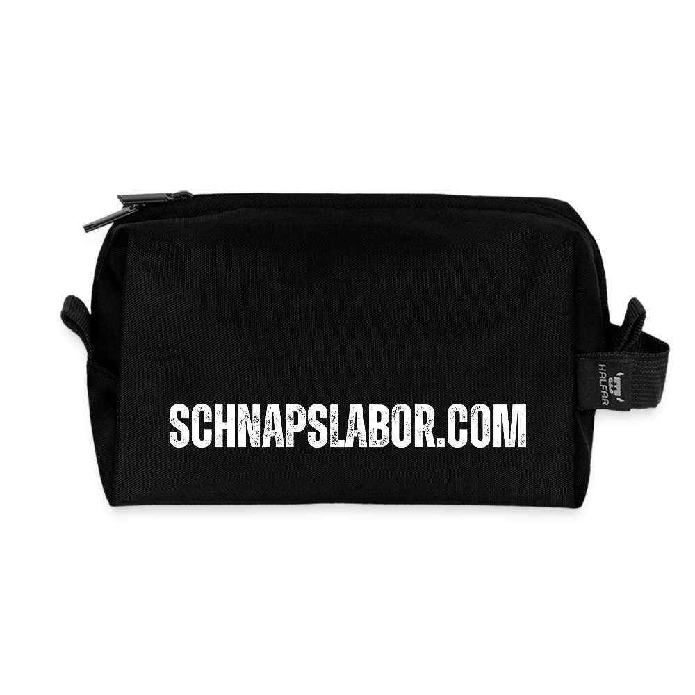 Schnapslabor - Recycelte Kulturtasche - Schwarz