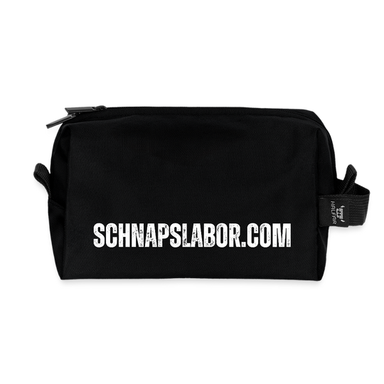 Schnapslabor - Recycelte Kulturtasche - Schwarz