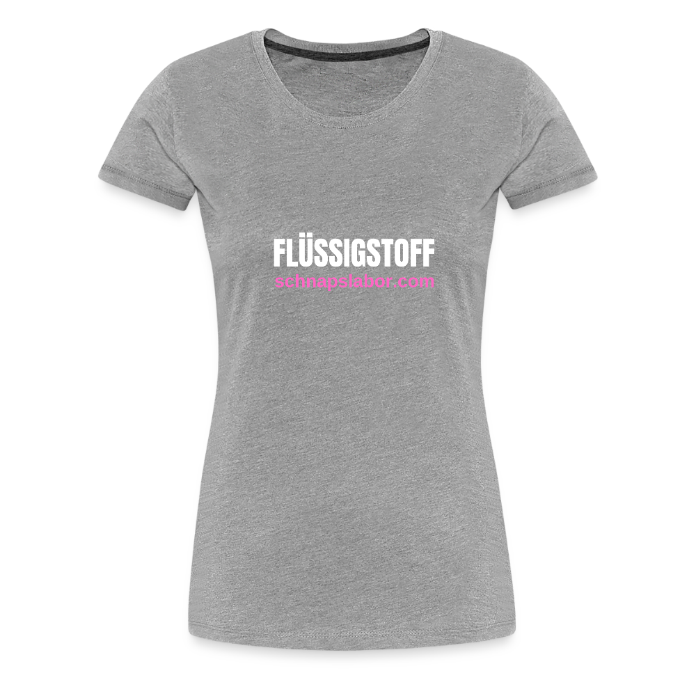 Flüssigstoff - Frauen Premium T-Shirt - Grau meliert