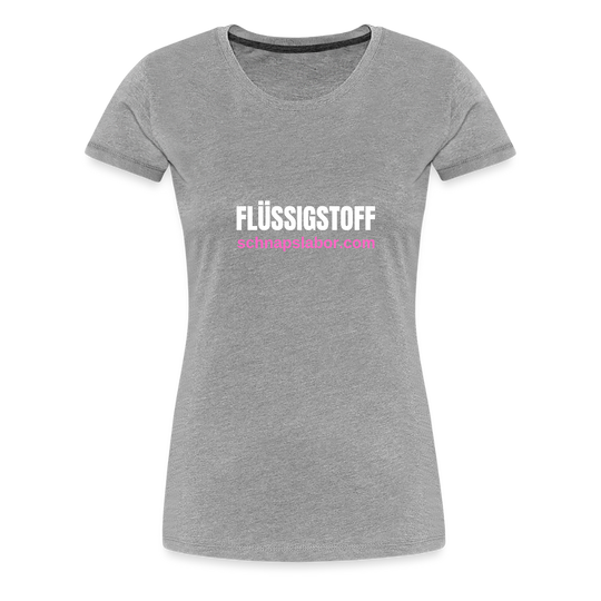 Flüssigstoff - Frauen Premium T-Shirt - Grau meliert
