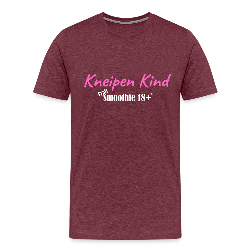Kneipen Kind - Männer Premium T-Shirt - Bordeauxrot meliert