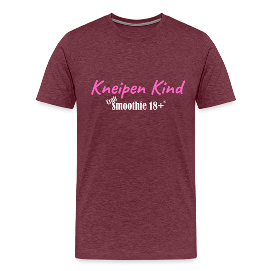 Kneipen Kind - Männer Premium T-Shirt - Bordeauxrot meliert