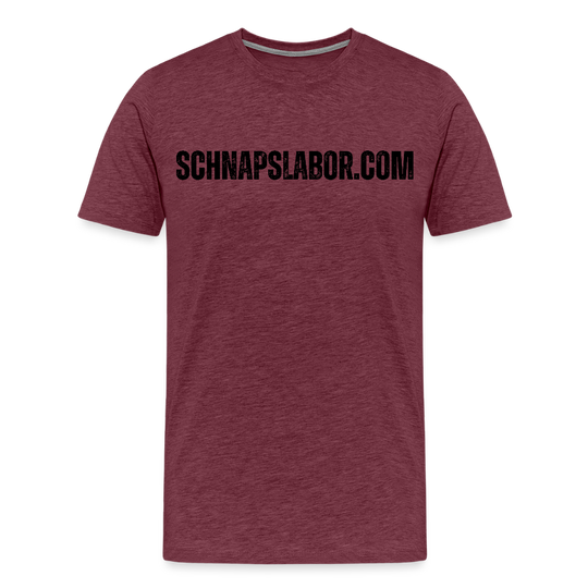 Schnapslabor - Männer Premium T-Shirt - Bordeauxrot meliert