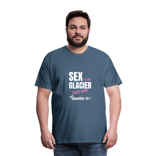 Sex on the Glacier - "Männer Premium T-Shirt" - Blaugrau