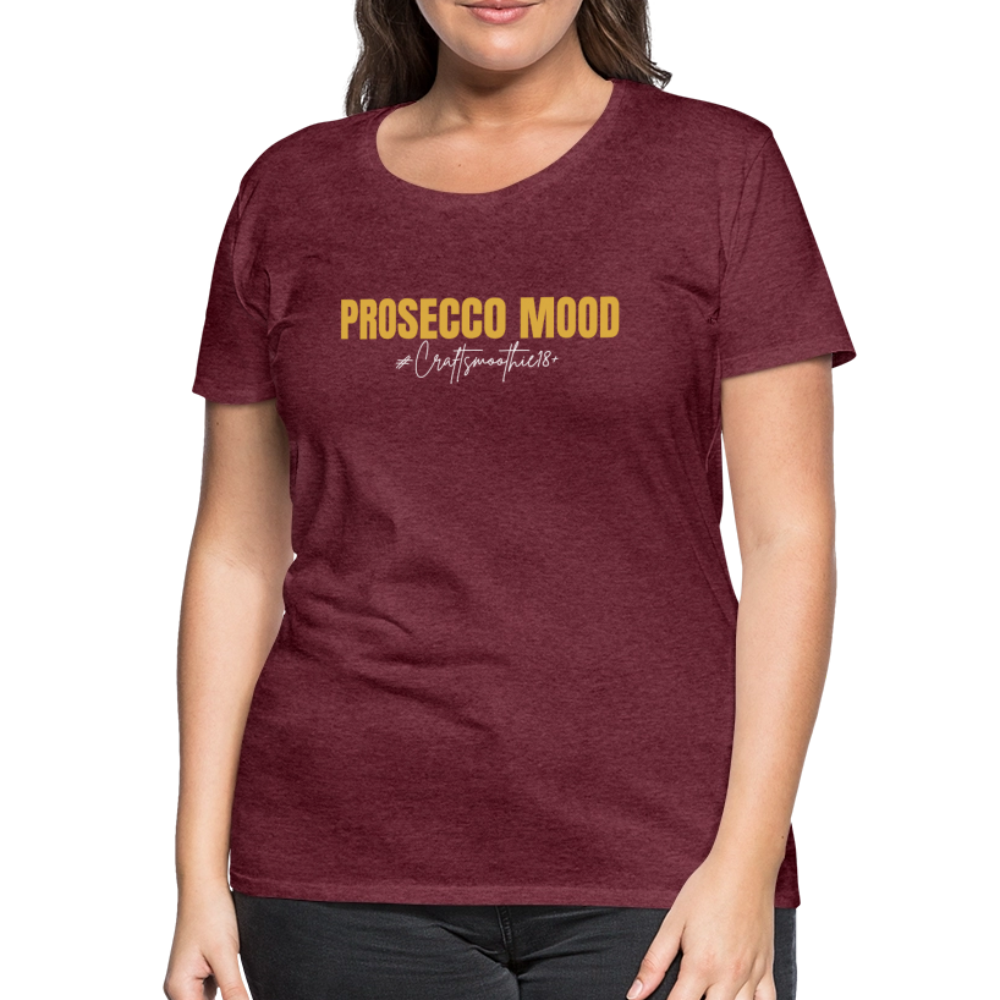 Prosecco Mood - Frauen Premium T-Shirt - Bordeauxrot meliert