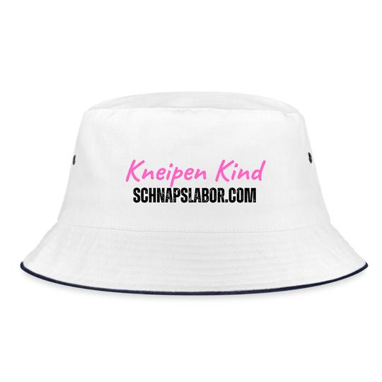 Kneipen Kind - Fischerhut - Weiß/Navy