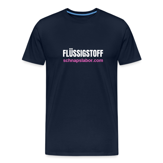Flüssigstoff - Männer Premium T-Shirt - Navy