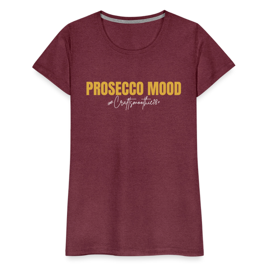 Prosecco Mood - Frauen Premium T-Shirt - Bordeauxrot meliert