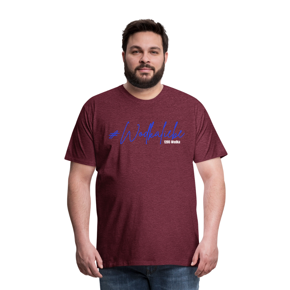 #Wodkaliebe 1205 - Männer Premium T-Shirt - Bordeauxrot meliert
