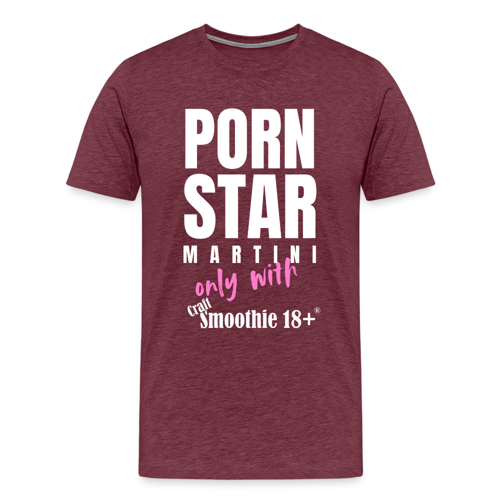 Pornstar - Männer Premium T-Shirt - Bordeauxrot meliert