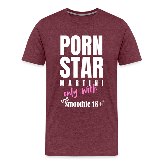 Pornstar - Männer Premium T-Shirt - Bordeauxrot meliert