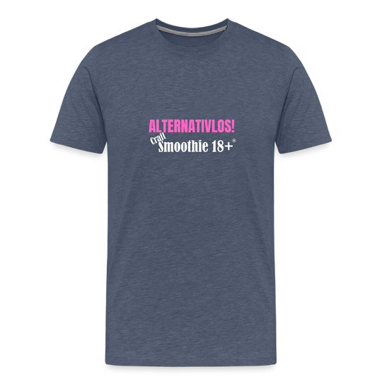 Alternativlos - Männer Premium T-Shirt - Blau meliert