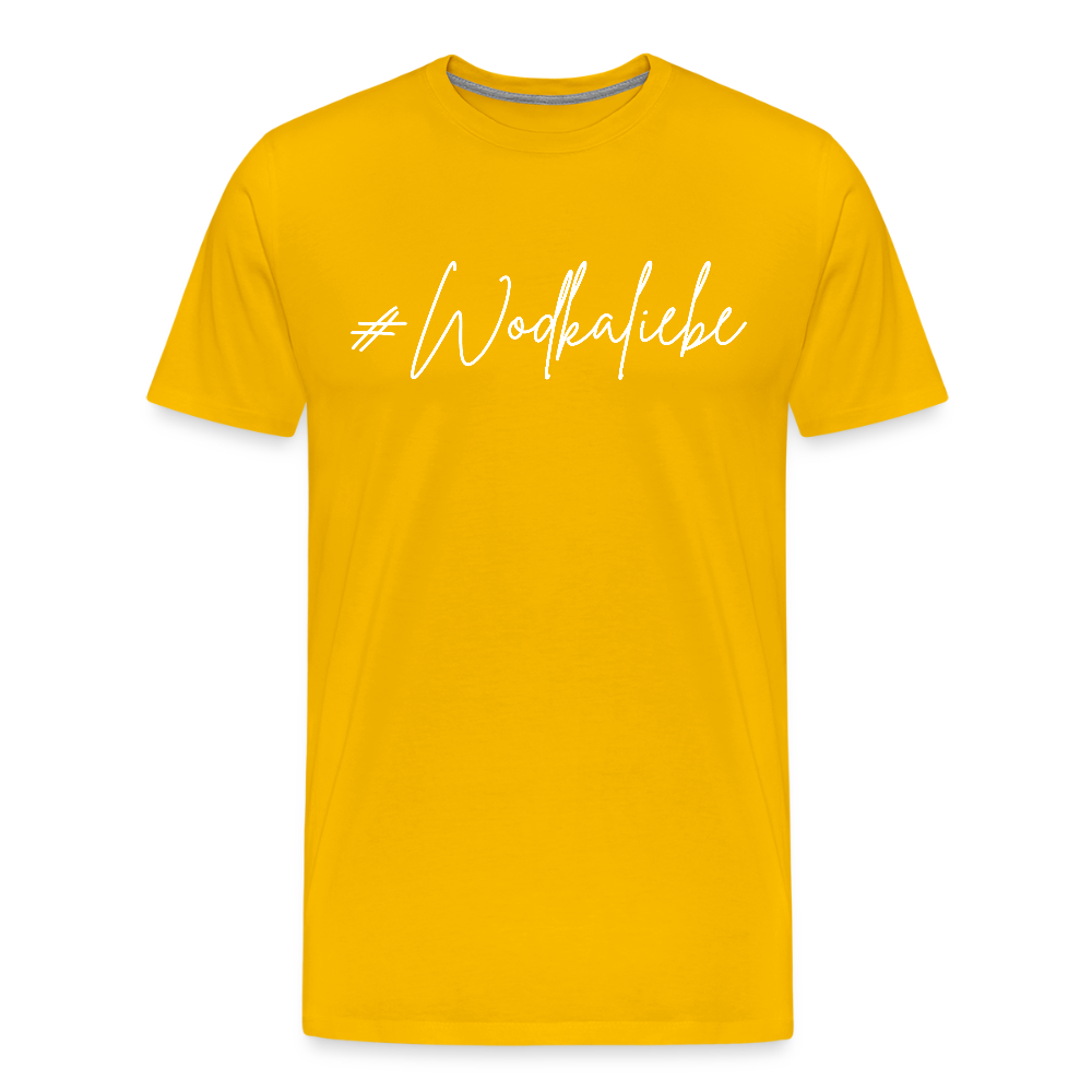 #Wodkaliebe - Männer Premium T-Shirt - Sonnengelb