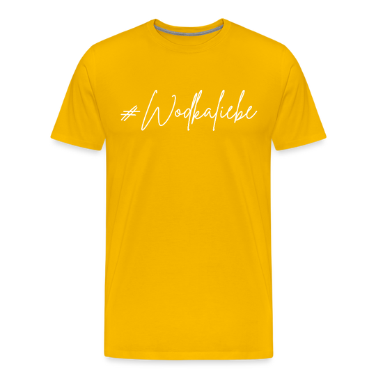 #Wodkaliebe - Männer Premium T-Shirt - Sonnengelb