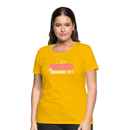 I love Prosecco - Frauen Premium T-Shirt - Sonnengelb