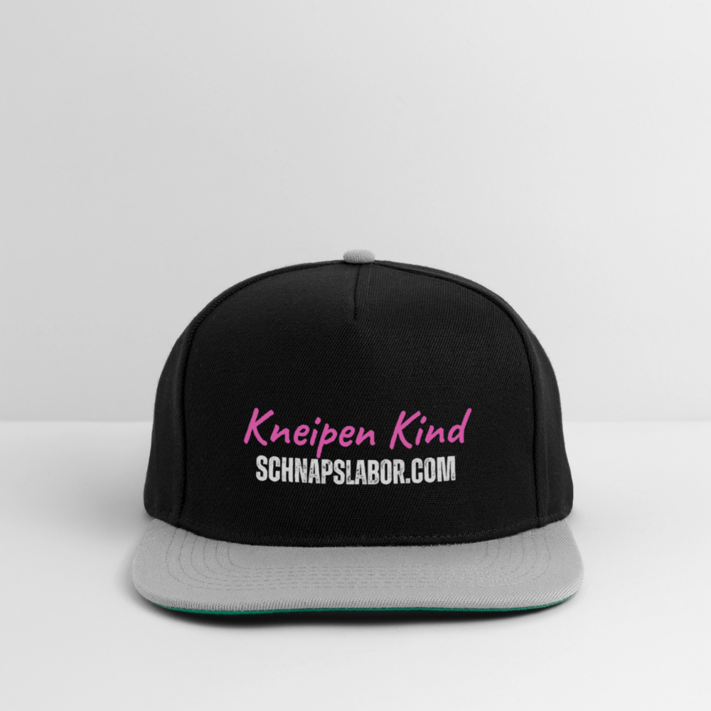 Kneipen Kind - Snapback Cap - Schwarz/Grau