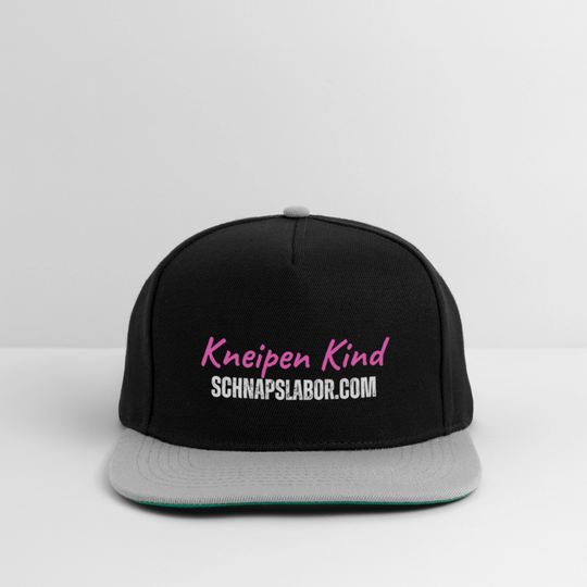 Kneipen Kind - Snapback Cap - Schwarz/Grau
