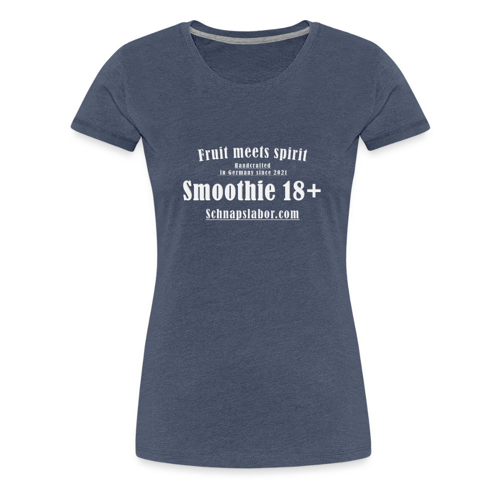 Fruit meets Spirit - "Frauen Premium T-Shirt" - Blau meliert