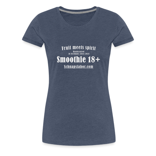 Fruit meets Spirit - "Frauen Premium T-Shirt" - Blau meliert