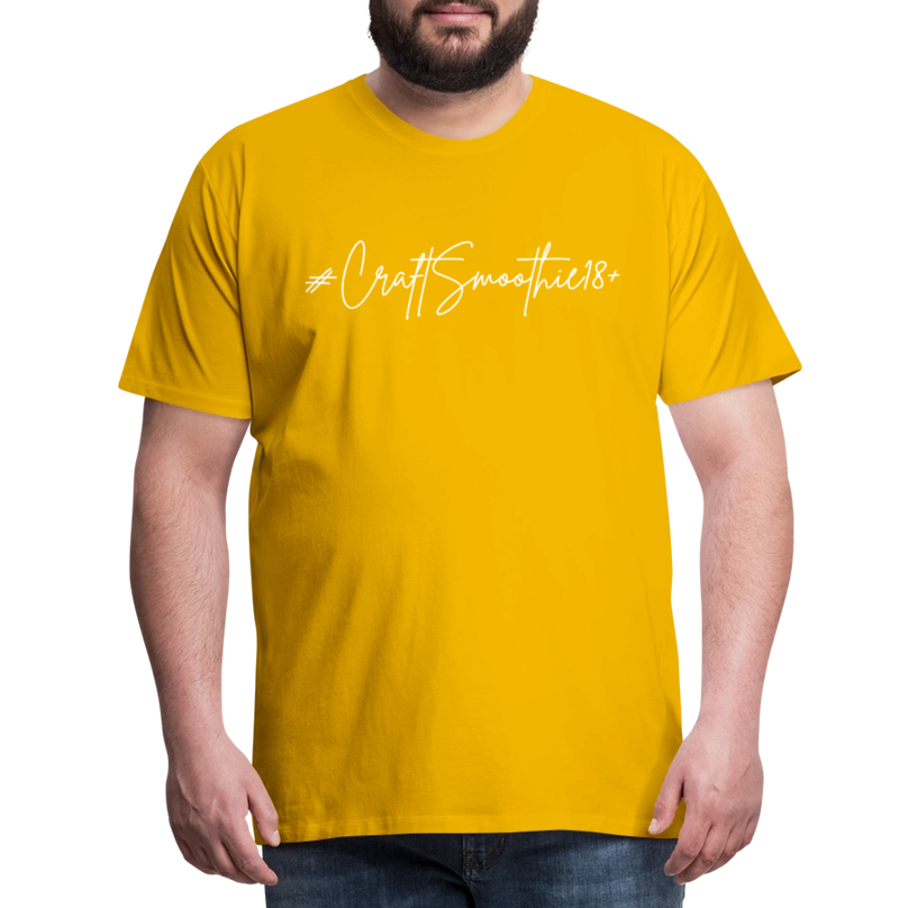 #CraftSmoothie18+ - Männer Premium T-Shirt - Sonnengelb