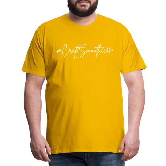 #CraftSmoothie18+ - Männer Premium T-Shirt - Sonnengelb