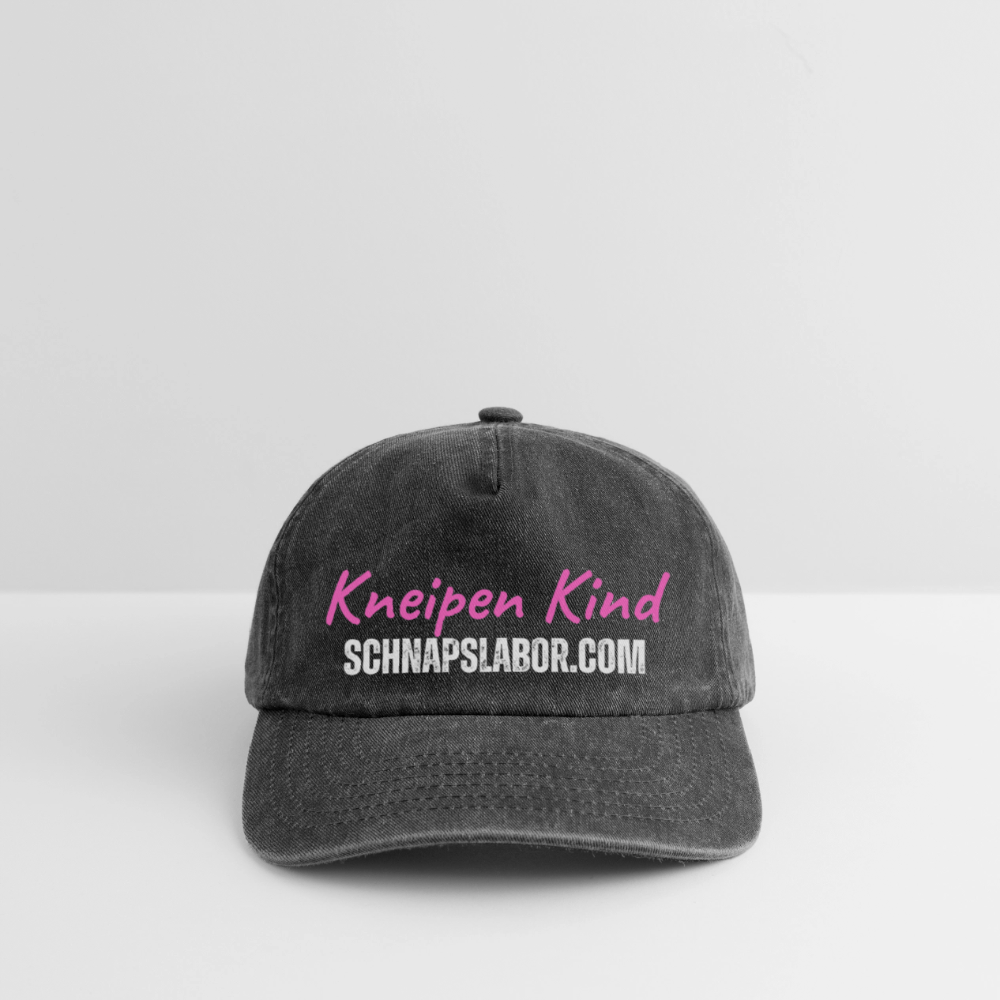 Kneipen Kind - Relaxed Vintage Cap - Vintage Schwarz