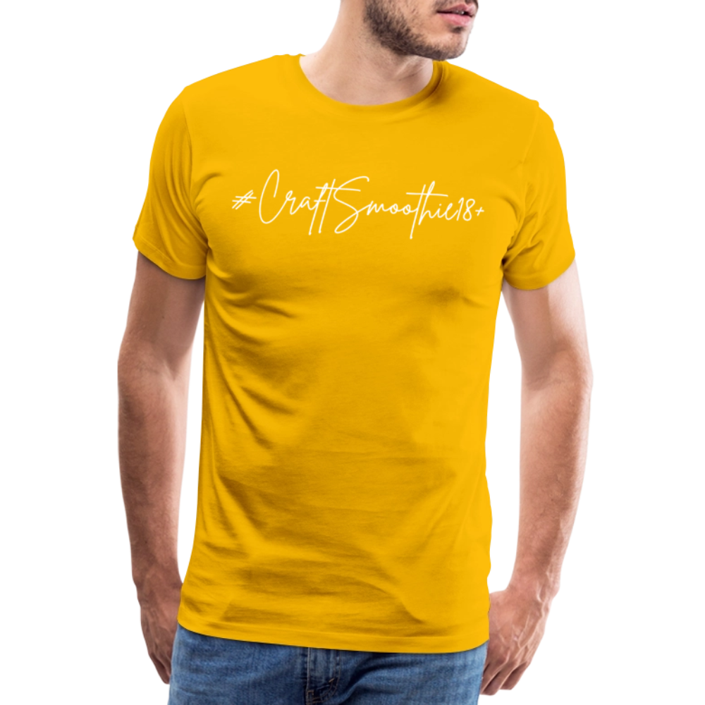 #CraftSmoothie18+ - Männer Premium T-Shirt - Sonnengelb