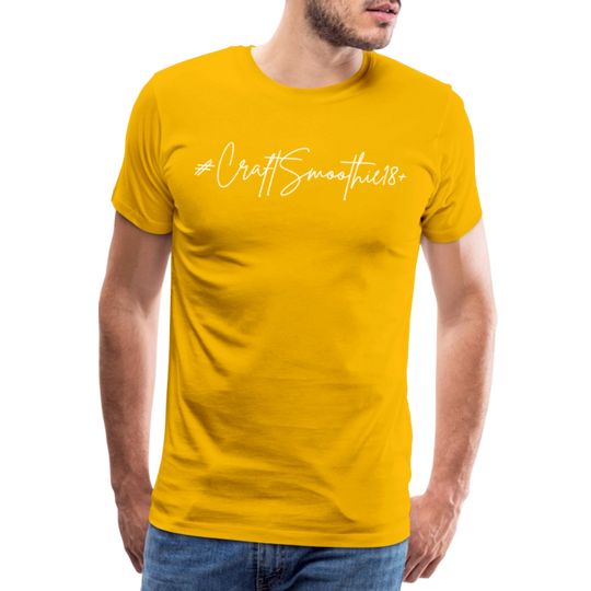 #CraftSmoothie18+ - Männer Premium T-Shirt - Sonnengelb