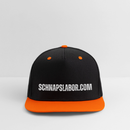 Schnapslabor - Kontrast Snapback Cap - Schwarz/Neonorange