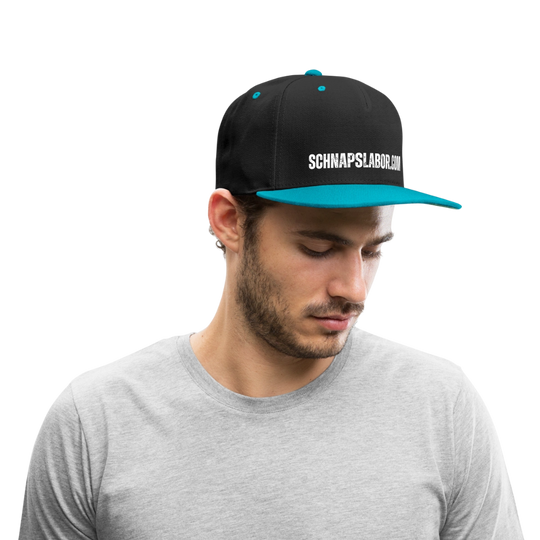 Schnapslabor - Kontrast Snapback Cap - Schwarz/Türkis