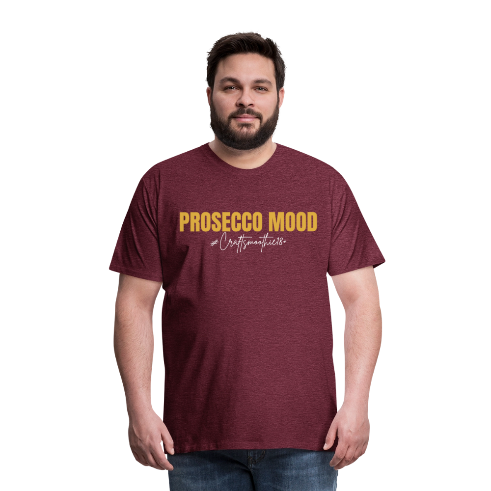 Prosecco Mood - Männer Premium T-Shirt - Bordeauxrot meliert