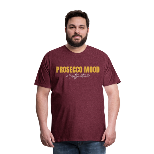 Prosecco Mood - Männer Premium T-Shirt - Bordeauxrot meliert