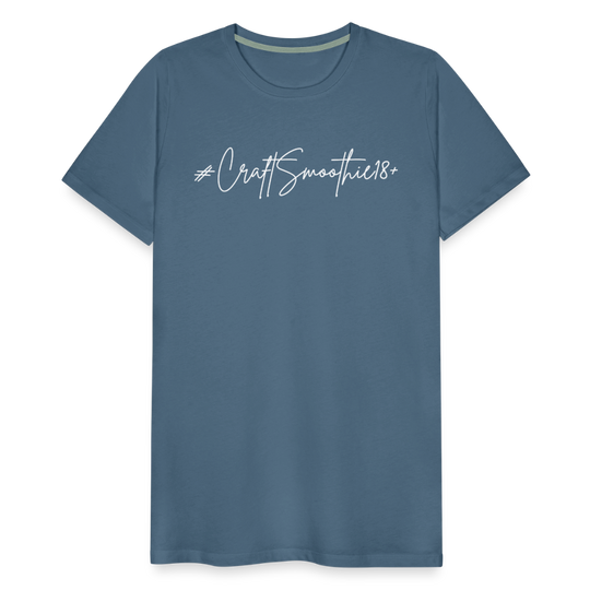 #CraftSmoothie18+ - Männer Premium T-Shirt - Blaugrau