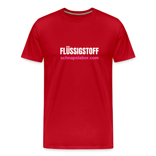 Flüssigstoff - Männer Premium T-Shirt - Rot
