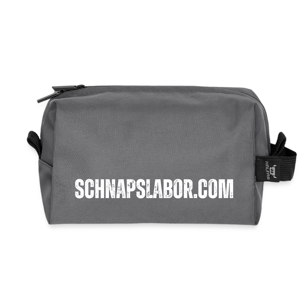 Schnapslabor - Recycelte Kulturtasche - Anthrazit