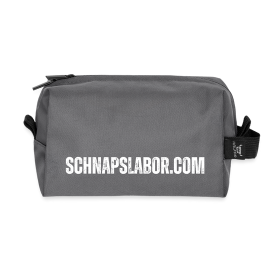 Schnapslabor - Recycelte Kulturtasche - Anthrazit