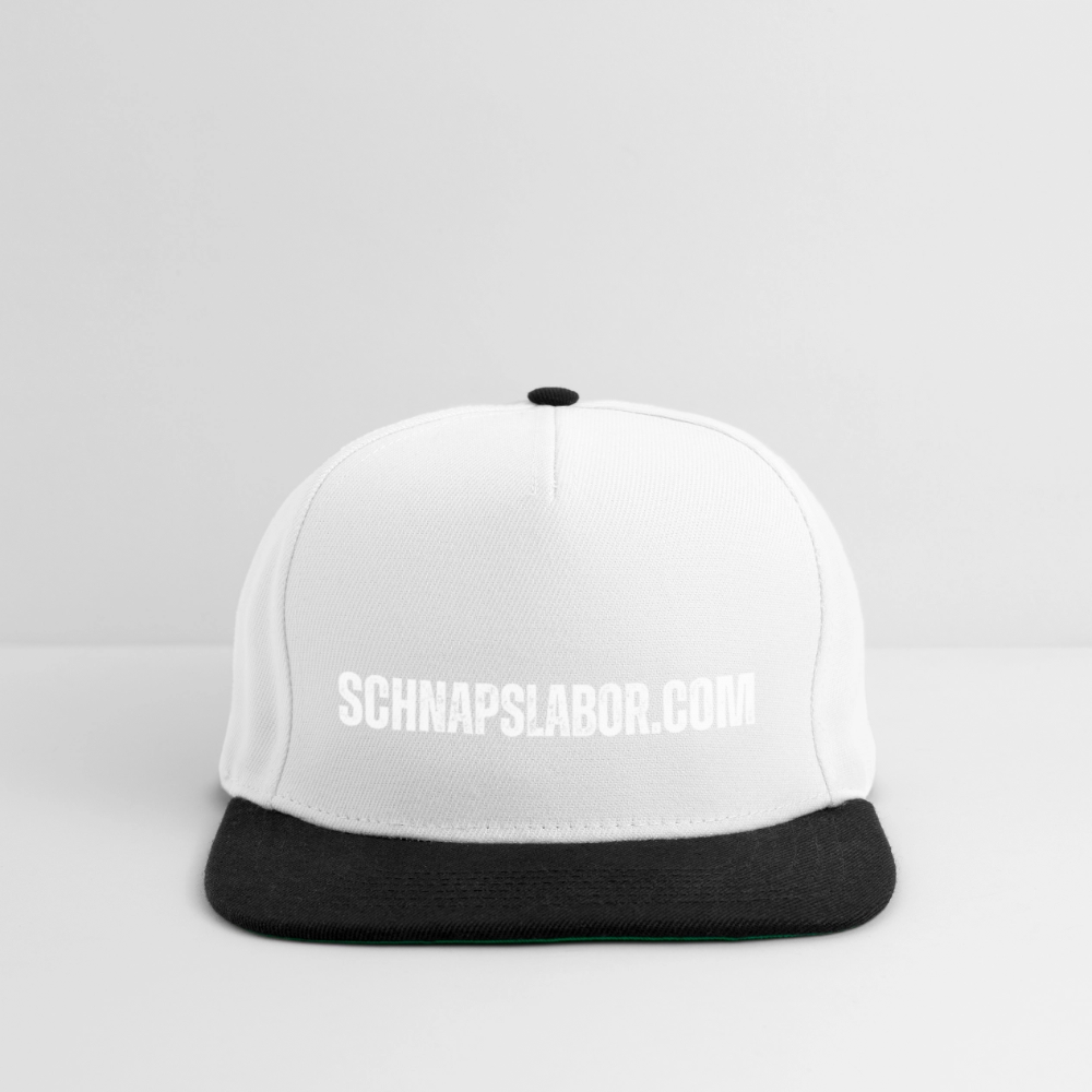 Schnapslabor - Snapback Cap - Weiß/Schwarz