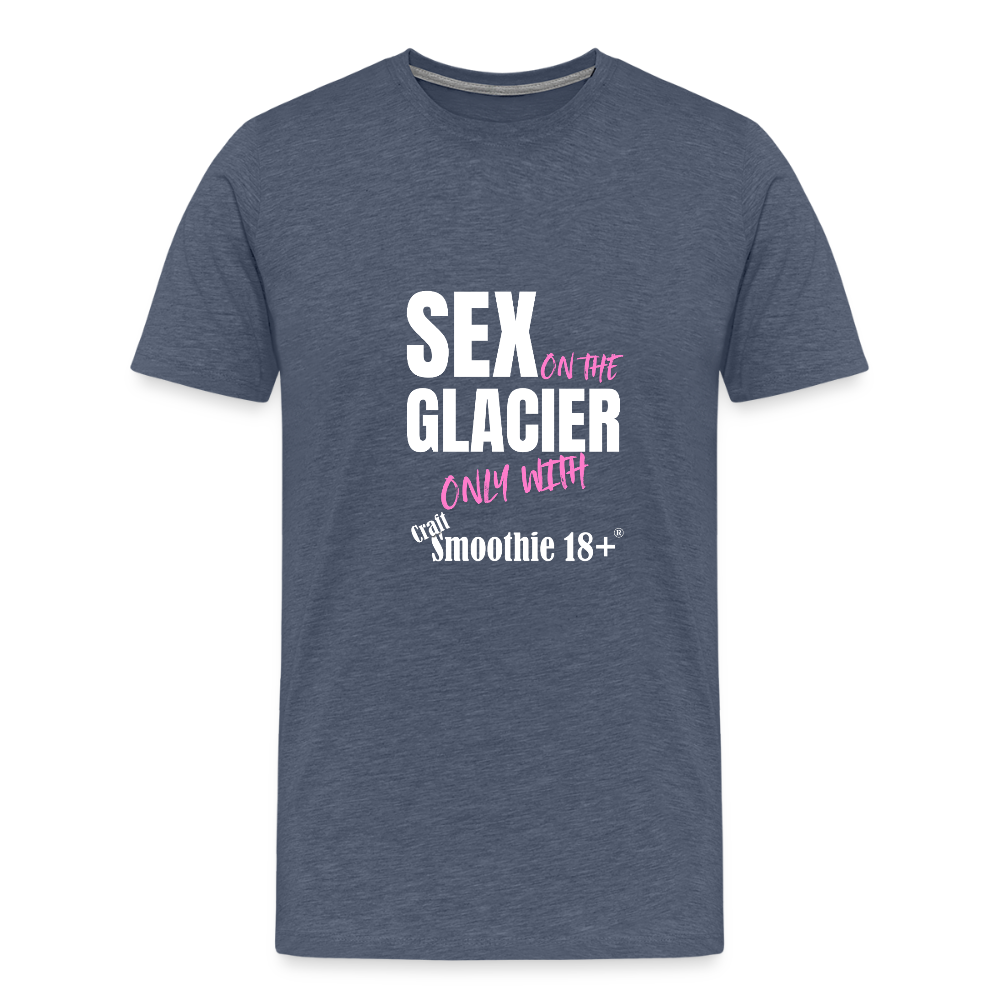 Sex on the Glacier - "Männer Premium T-Shirt" - Blau meliert