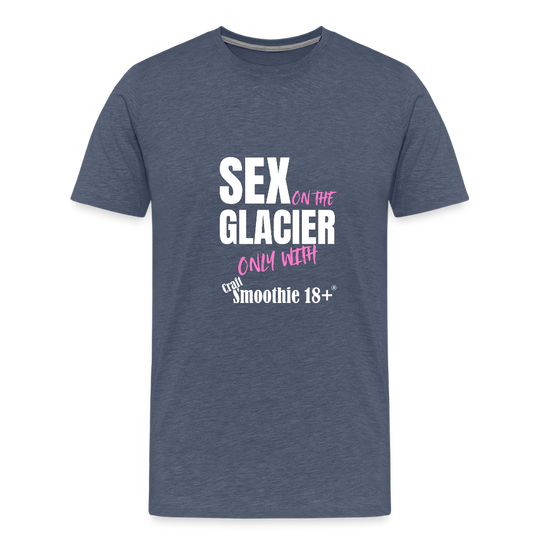 Sex on the Glacier - "Männer Premium T-Shirt" - Blau meliert