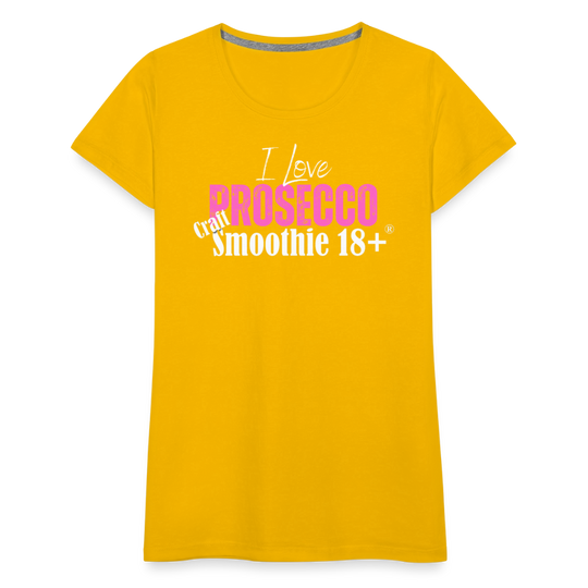 I love Prosecco - Frauen Premium T-Shirt - Sonnengelb