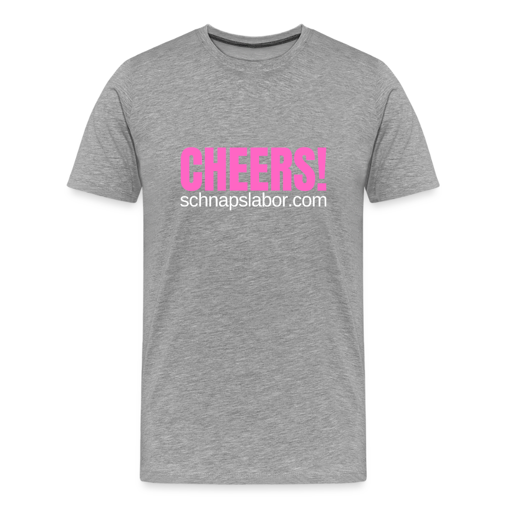 Cheers - Männer Premium T-Shirt - Grau meliert