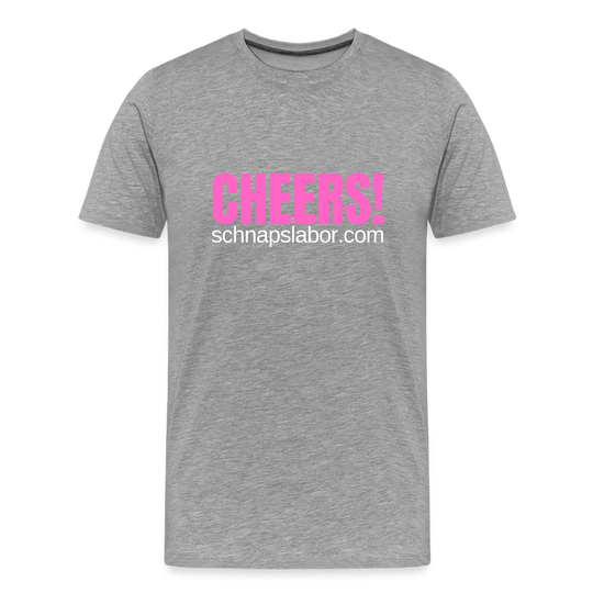 Cheers - Männer Premium T-Shirt - Grau meliert