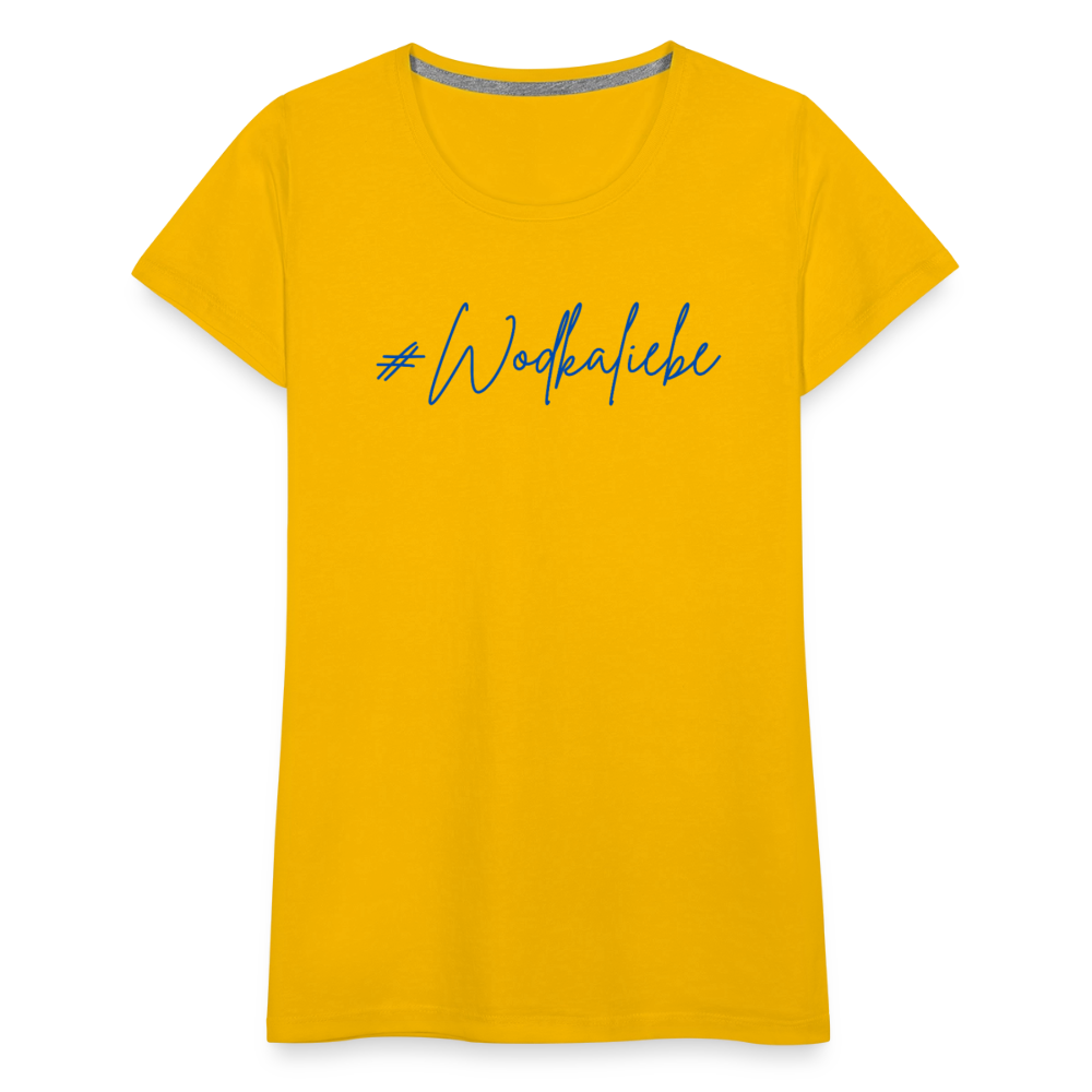 #Wodkaliebe - Frauen Premium T-Shirt - Sonnengelb