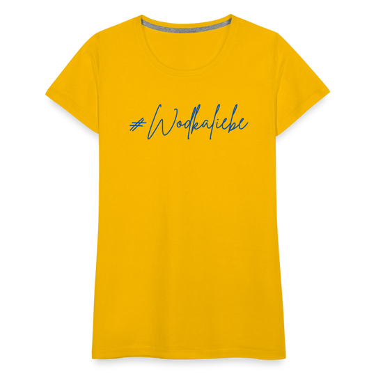 #Wodkaliebe - Frauen Premium T-Shirt - Sonnengelb