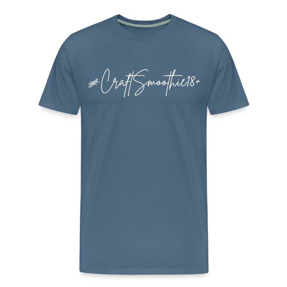 #CraftSmoothie18+ - Männer Premium T-Shirt - Blaugrau