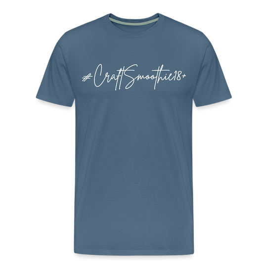 #CraftSmoothie18+ - Männer Premium T-Shirt - Blaugrau