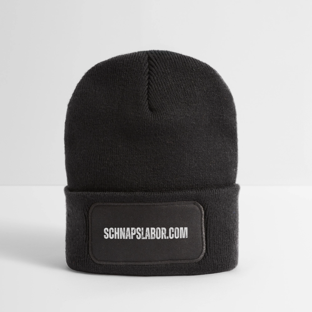 Schnapslabor - Recycelte Patch Beanie - Dunkelgrau
