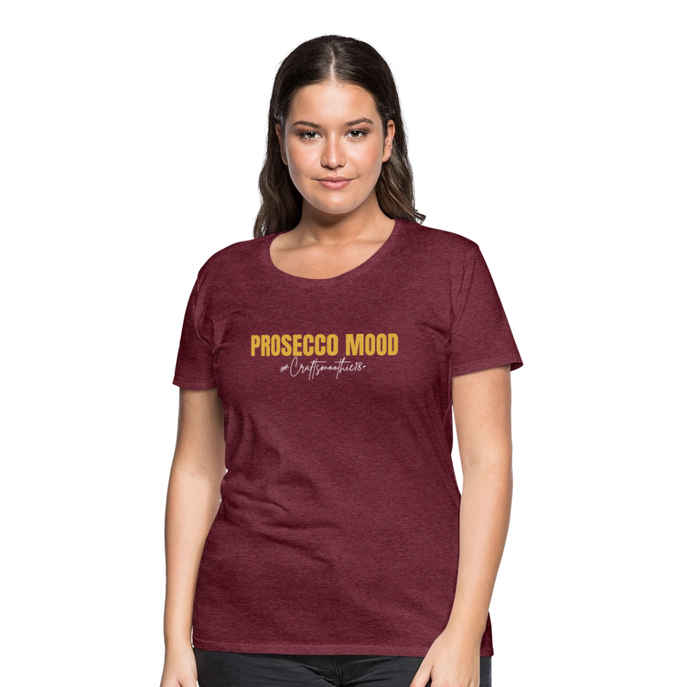 Prosecco Mood - Frauen Premium T-Shirt - Bordeauxrot meliert