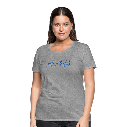 #Wodkaliebe - Frauen Premium T-Shirt - Grau meliert