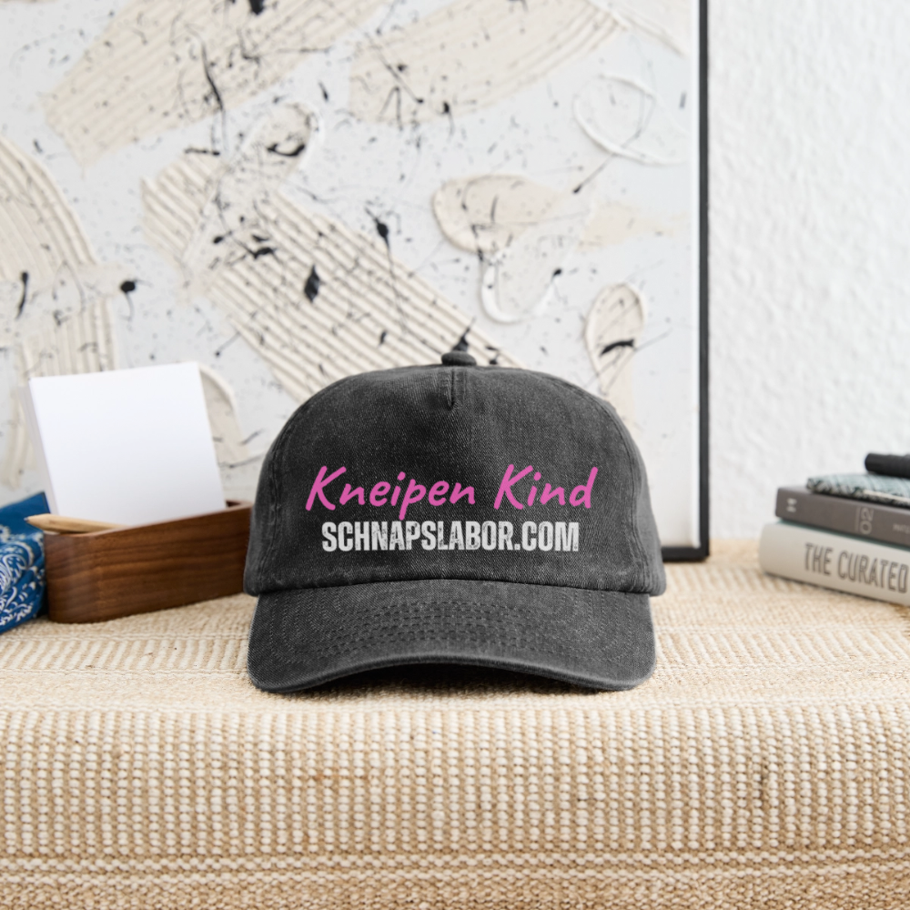Kneipen Kind - Relaxed Vintage Cap - Vintage Schwarz